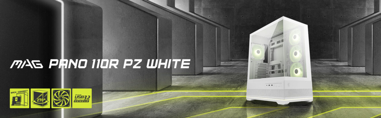 MSI MAG PANO 110R PZ WHITE Gaming Kasa H1