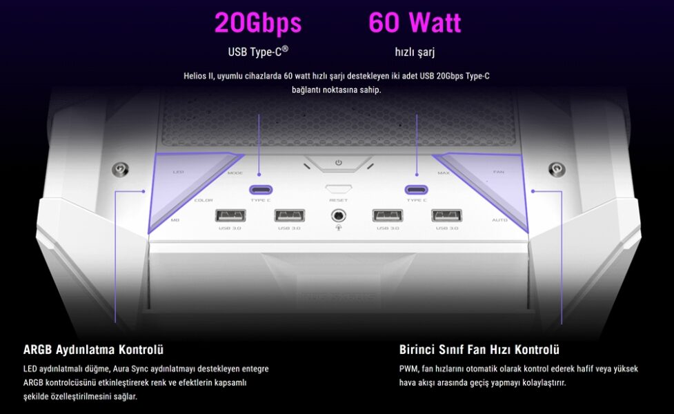 ROG Strix Helios II White Edition ROG Strix Helios II White Edition Gaming Kasa H16