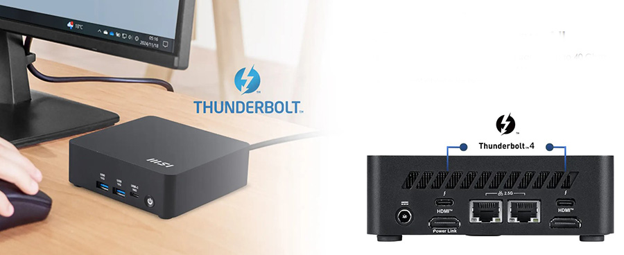 MSI CUBI NUC AI 1UMG-007EU Mini Bilgisayar – Thunderbolt 4: HER İŞE YARAYAN TEK BİR KABLO