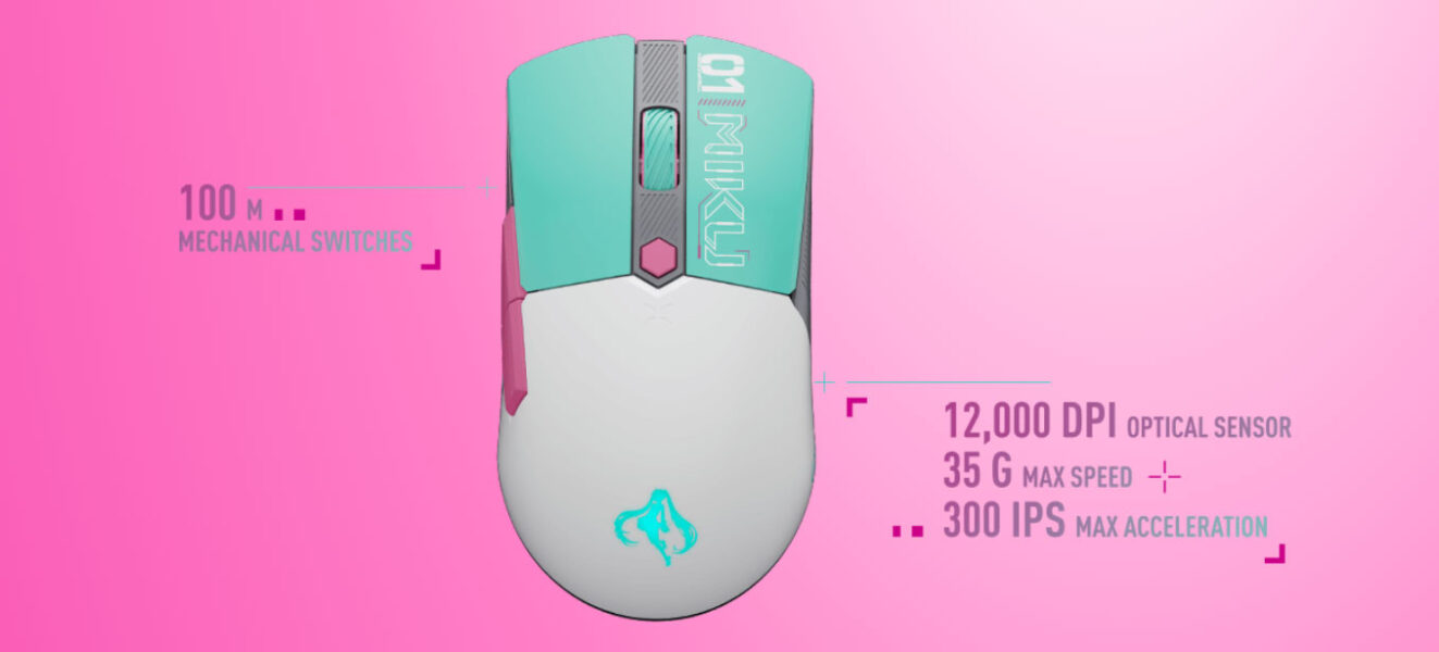 ASUS TUF GAMING Mini Wireless Mouse Hatsune Miku Edition ASUS TUF GAMING Mini Wireless Hatsune Miku Edition Gaming Mouse H3