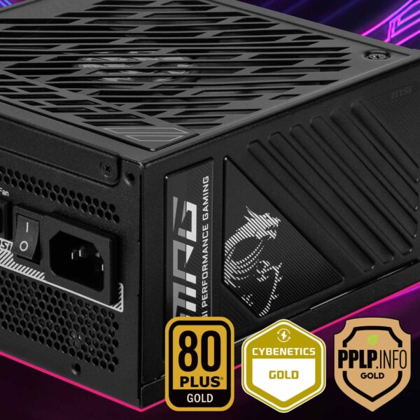 MSI MPG A1250GS PCIE5 1250W ATX Güç Kaynağı – Çift PCIe 5.1 GPU Desteği (Çift yerleşik 12V-2x6 konnektörü)