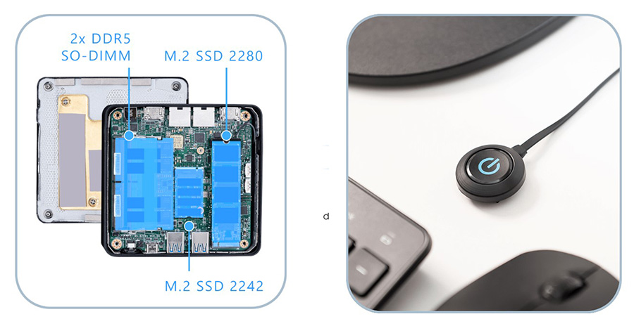 MSI CUBI NUC AI 1UMG-005EU Mini Bilgisayar – Harici Güç Düğmesi