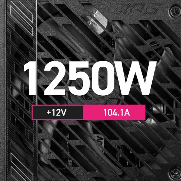 MSI MPG A1250GS PCIE5 1250W ATX Güç Kaynağı – %100 Sunucu Sınıfı 105°C Kapasitörler