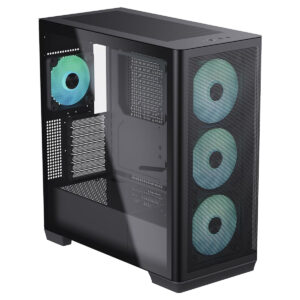 Apnx C1 R Black 3x120mm Argb Fan Mesh Temperli Cam Usb 3 0 Mid Tower Atx Gaming Kasa 1