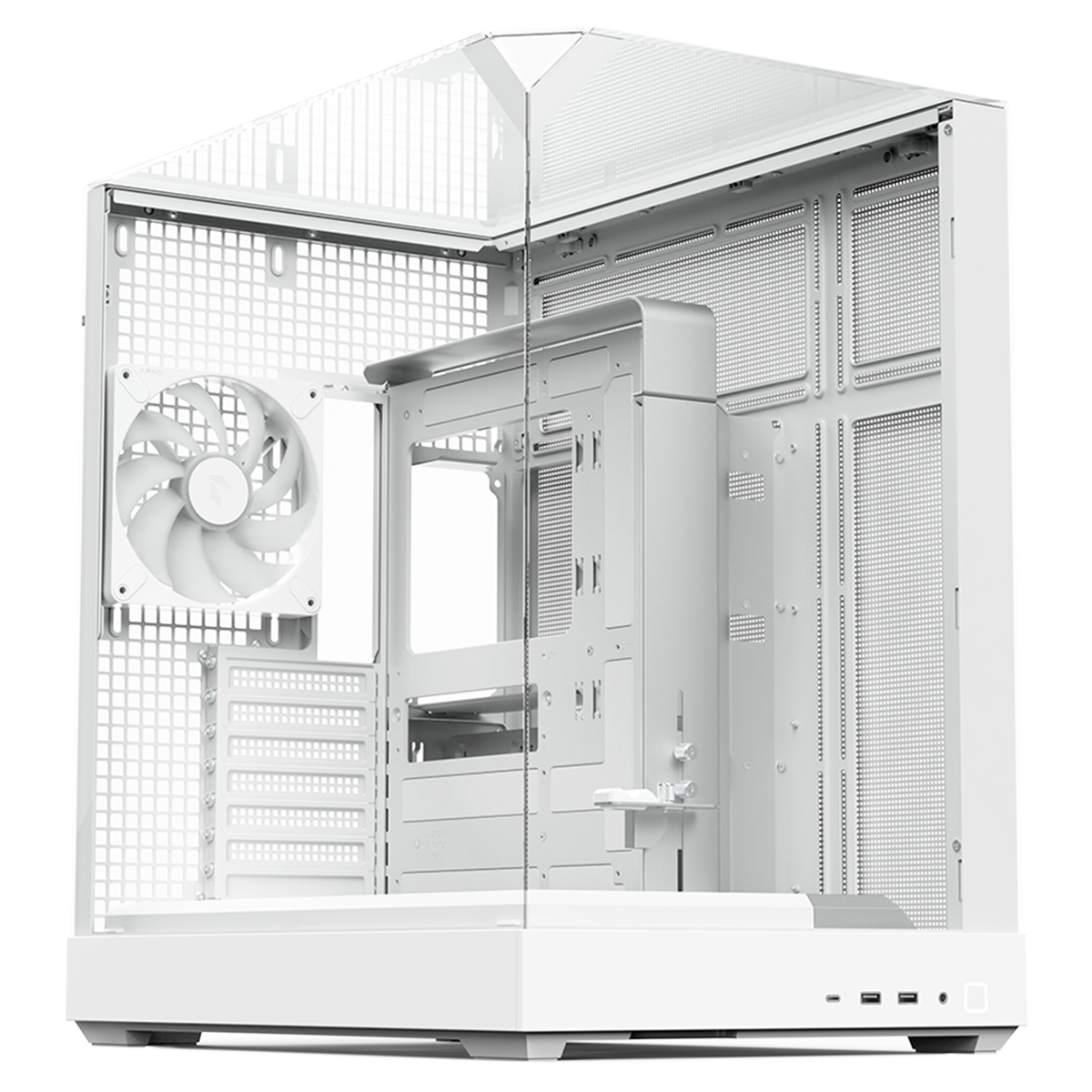 Apnx V2 White 4x140mm Argb Fan Uc Temperli Camli Usb 3 2 Mid Tower Atx Gaming Kasa 1