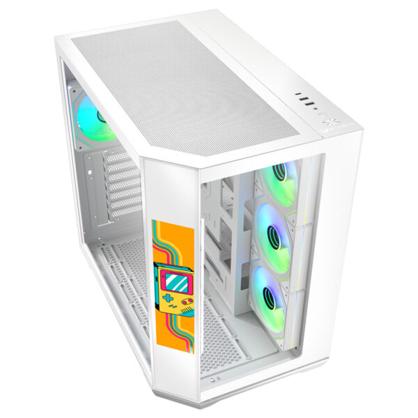 Bitfenix T10 Digital Ef Beyaz 8 8″ Inc Ips Ekran 4x120mm Argb Fan Temperli Cam Usb 3 1 Bpab 850w 80 Bronze Mid Tower Atx Gaming Kasa Bfc Wt10efbbw850 4a Y2