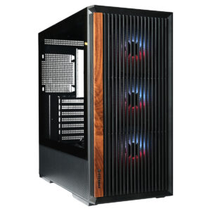 Güçlü oyuncu bilgisayarı kasası, 3 adet RGB fan ve şık tasarım detaylarıyla yüksek performanslı sistemler için ideal.