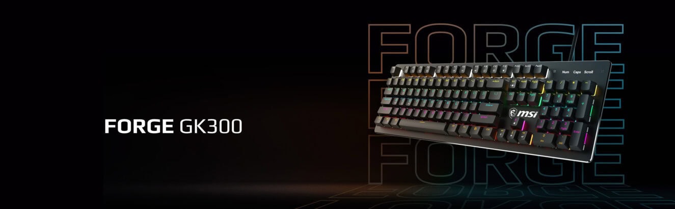 MSI FORGE GK300 Red Switch Gaming Klavye H1