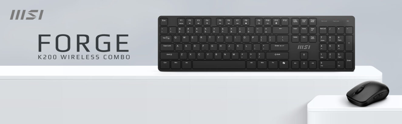 MSI FORGE K200 Wirelesss Combo Klavye Mouse Seti H1
