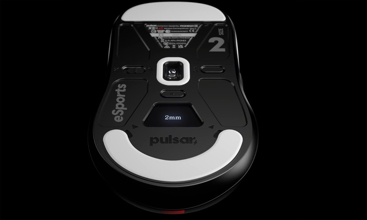 Pulsar X2H v3 eS Black Size 2 Medium Gaming Mouse – Oled Ekran, Sürücüsüz Kontrol