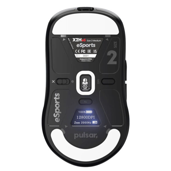 Pulsar X2h V3 Es Black Size 2 Medium 8k Hz X2 1 Sensör Kablosuz Simetrik Gaming Mouse (px2h3es11) 4