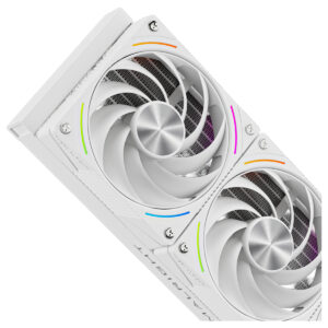Gelişmiş soğutma sistemine sahip, yüksek performanslı ekran kartı görseli. Gaming ve grafik tasarım için ideal, güçlü ve dayanıklı GPU, renkli LED ışıklandırmalarıyla şık tasarım.