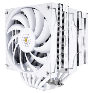Yüksek performanslı beyaz bilgisayar soğutucu fanı, optimal hava akışı ve düşük gürültü ile bilgisayar sıcaklıklarını düşürür, oyun ve yoğun işlem performansını artırır.