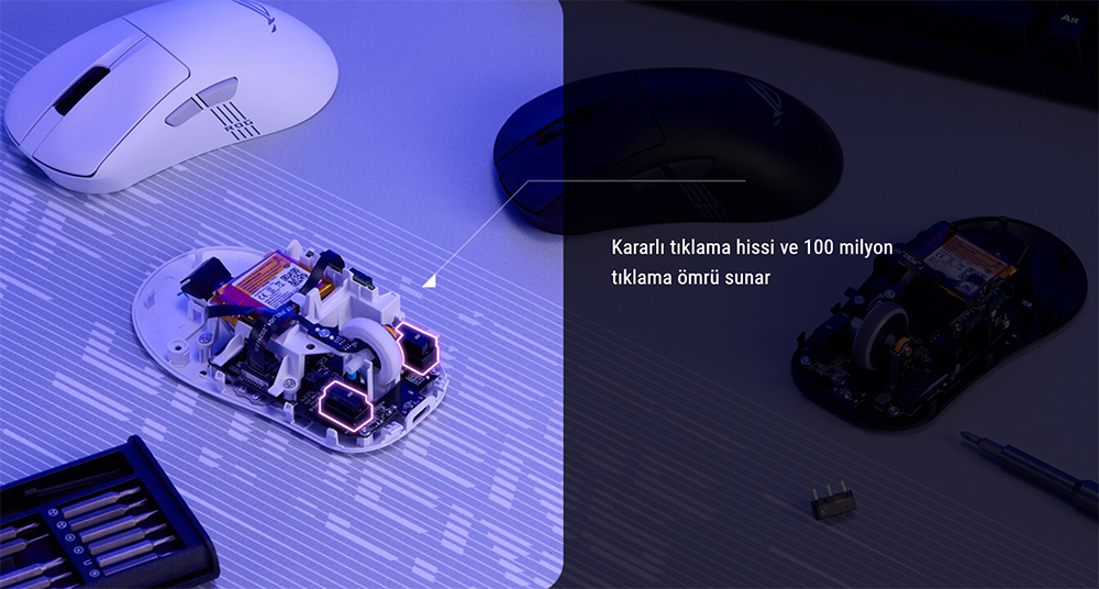 ROG Keris II Origin White Edition ASUS ROG Keris II Origin Beyaz Gaming Mouse H13
