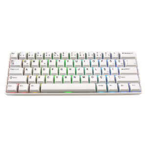Akko Monsgeek Fun60 Pro White Hall Effect Glare Manyetik Switch Rgb Kablosuz Hotswap Türkçe Mekanik Gaming Klavye 2