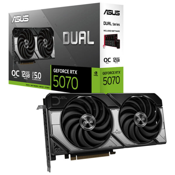 DUAL-RTX5070-O12G ASUS DUAL GeForce RTX 5070 OC Ekran Kartı H5