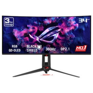 ASUS ROG Swift OLED PG34WCDN 34 inç 360Hz, 0.03ms UWQHD Kavisli Oyun Monitörü.