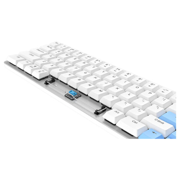 Dareu Ek868 White E Blue Low Profile Switch Bluetooth Ingilizce Mekanik Gaming Klavye 6