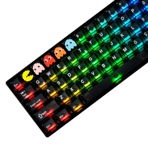 Renkli aydınlatmalı gaming klavye, LED ışık efektleriyle üstün oyun deneyimi sağlar. Özellikle bilgisayar oyunları ve yüksek performans gerektiren işlemler için tasarlanmıştır.