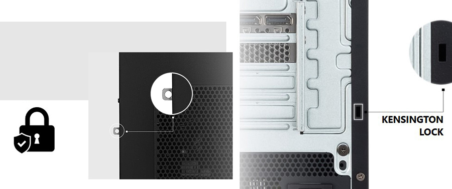 MSI PRO DP180 14A-059BEU Masaüstü Bilgisayar – Asma Kilit Tasarımlı Kombo Kensington Lock yuvası