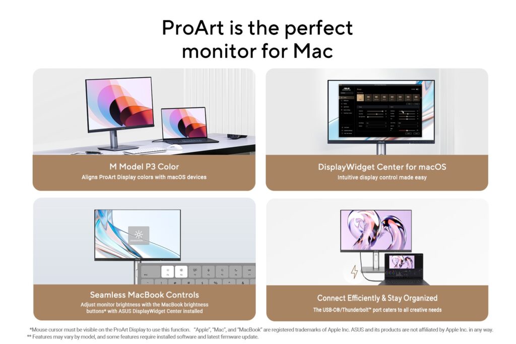 Asus Proart Ekranlarda Mac Ile Is Akislarini Daha Verimli Hale Getiren Ozelliklerini Duyurdu 3