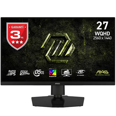 MSI MAG 274QPF E20 27 inç 200Hz 0.5ms WQHD Adaptive Sync Gaming Monitör.