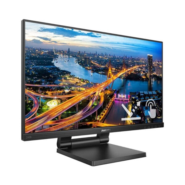 Philips 242B1TC/00 23.8 inç Full HD dokunmatik monitör, 75Hz yenileme hızı ve 4ms tepki süresi ile yüksek performans sağlar. Adaptive Sync teknolojisi ve geniş ekran, oyun ve ofis kullanımı için ideal.