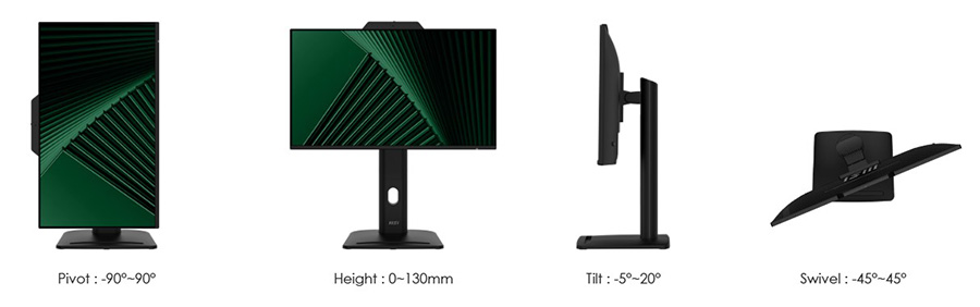 MSI PRO MP272PMG 27 inç 120Hz 1ms Pivot Monitör – Gün Boyu Verimli Çalışmak İçin Ergonomik Tasarım, görsel 12