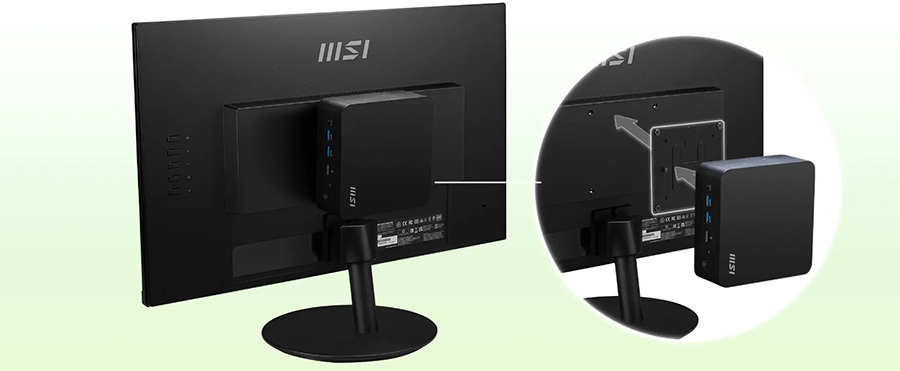 MSI CUBI NUC 1MG-237BEU Mini Bilgisayar – VESA DESTEĞİ