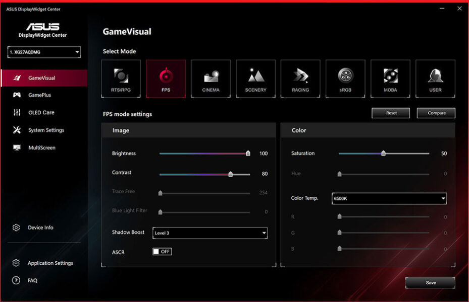 ROG Strix OLED XG27AQDMG ROG Strix OLED XG27AQDMG