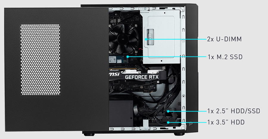 MSI PRO DP180 14A-878EU Masaüstü Bilgisayar – Kolay Bakım Özelliği