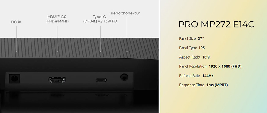MSI PRO MP272 E14C 27 inç. IPS Monitör – Modern Profesyoneller İçin Üretildi, görsel 20
