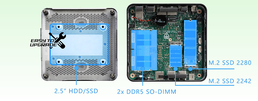 MSI CUBI NUC 1MG-237BEU Mini Bilgisayar – Kolay Yükseltilebilir Tasarım