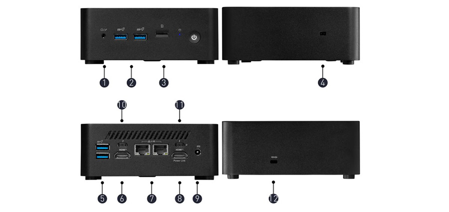 MSI CUBI NUC 1MG-237BEU Mini Bilgisayar – KAPSAMLI G/Ç PORTLARI