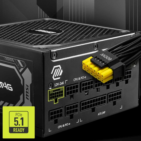 MSI MAG A1000GL PCIE5 / WHITE 1000W 80+ Gold – ATX 3.1 UYUMLULUĞU VE TAMAMEN MODÜLER KABLO TASARIMI