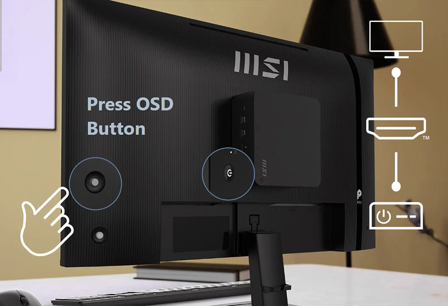MSI PRO MP272 E14C 27 inç. IPS Monitör – MSI Power Link Desteği
