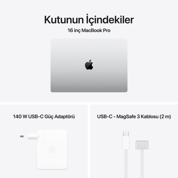 Apple Macbook Pro M5 Max 18 Çekirdek Cpu 32 Çekirdek Gpu 36gb Ram 2tb Ssd 16 İnç Gümüş Laptop (mge74tua) 8