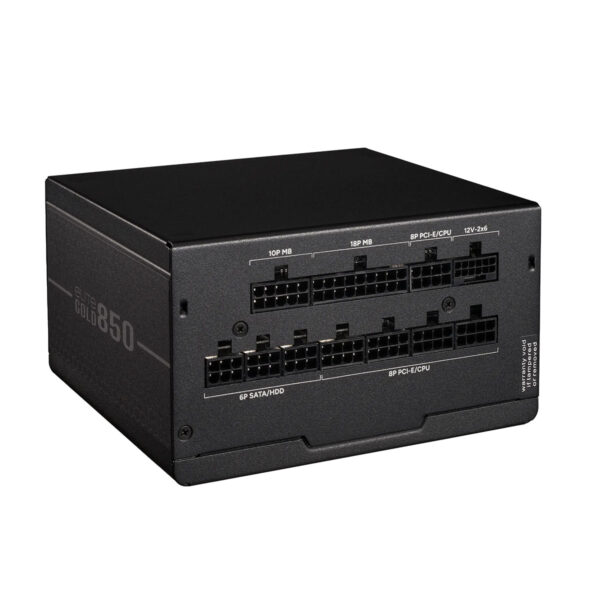 Cooler Master Elite Gold 850W 80+ Gold PCIe 5.1 Full Modüler ATX Güç Kaynağı, yüksek verimlilik ve dayanıklılık sağlayan, oyun ve yüksek performanslı sistemler için ideal güç kaynağı.