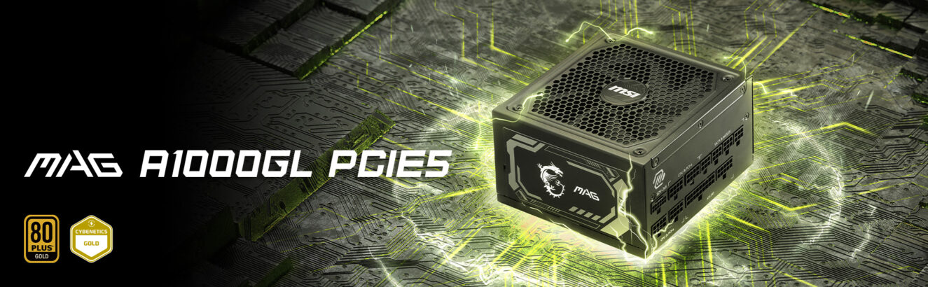MSI MAG A1000GL PCIE5 / WHITE 1000W 80+ Gold – görsel 1