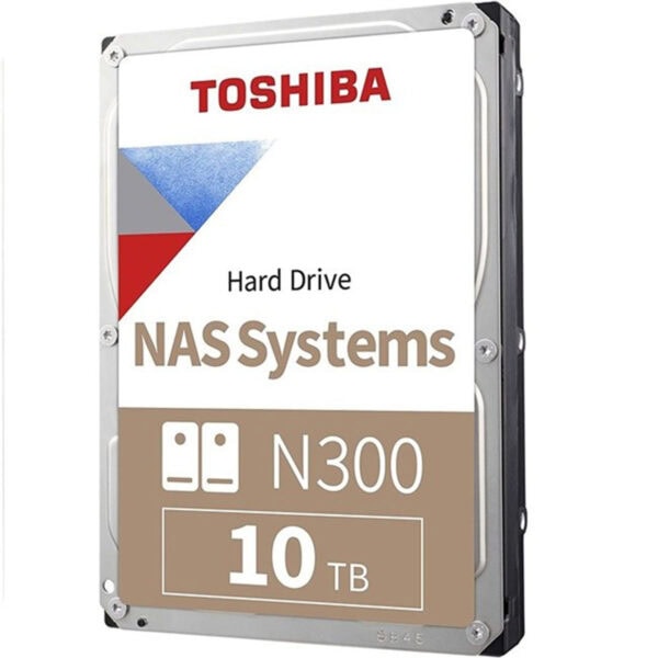 Toshiba N300 10TB 7200RPM SATA 3.0 Hard Disk, yüksek kapasiteli NAS ve veri depolama çözümü.