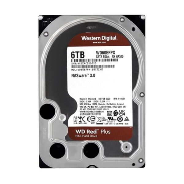 WD Red Plus 6TB 5400Rpm SATA 3.0 NAS Hard Disk, yüksek kapasite ve güvenilirlik sunar. 3.5 inç boyutunda, 256MB önbellekli, 5400 devir/dakika hızında, NAS ve depolama çözümleri için ideal.