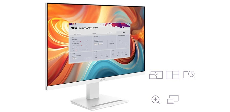 MSI PRO MP273W E14A 27 inç Monitör – Kablosuz Ekran Bağlantısı - Yerleşim Ayarları - Otomatik Kapanma - Zoom