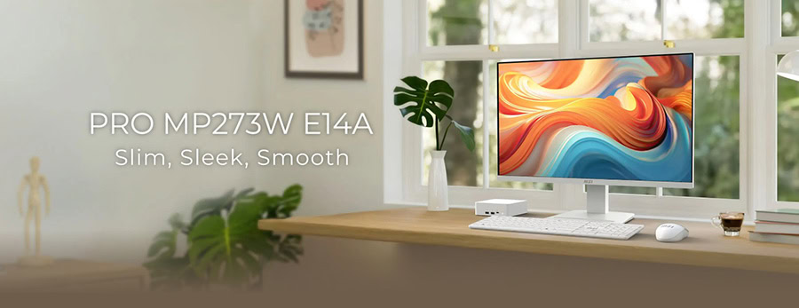 MSI PRO MP273W E14A 27 inç Monitör – Gün boyu verimlilik, Efficiency by Day, Gece oyunda üstünlük