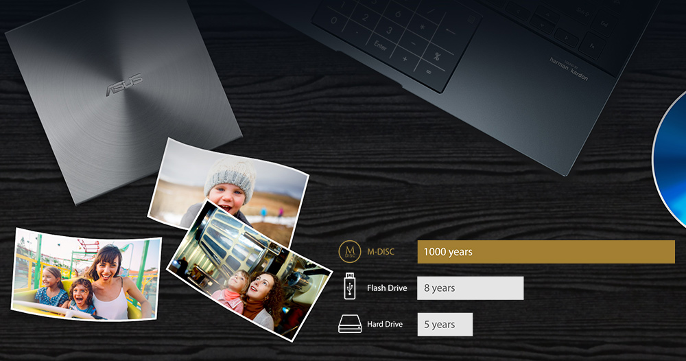 ASUS ZenDrive U8M SDRW-08U8M-U Gold M-DISC Destekli Harici Ultra İnce DVD Yazıcı h4