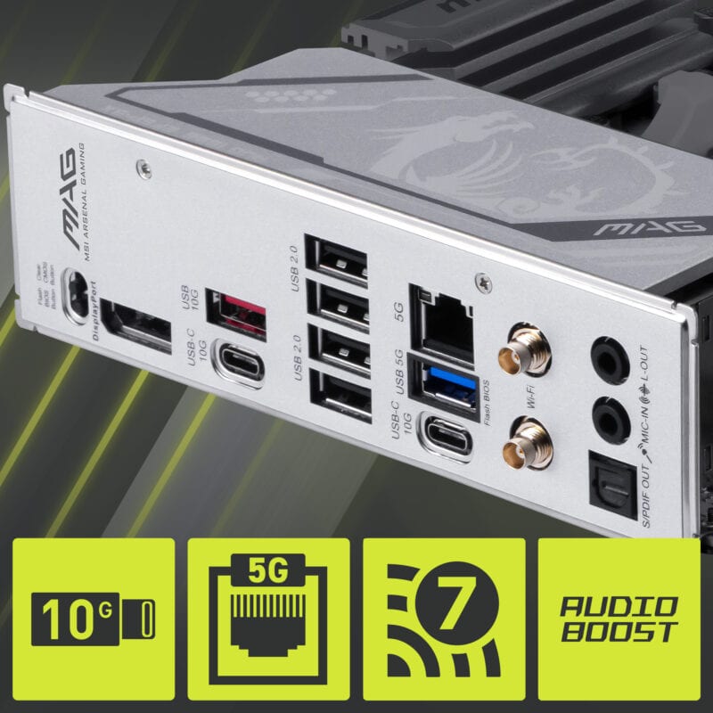 MSI MAG B850 anakartı, yüksek performans ve geniş bağlantı seçenekleri sunar. DDR5 RAM, Wi-Fi 6E ve PCIe 4.0 desteği ile oyun ve profesyonel kullanım için ideal.