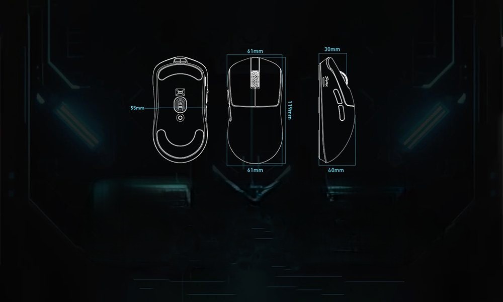 Scyrox V6 Mavi Gaming Mouse – Ölçüler, görsel 12