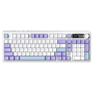 AJAZZ AK980 V2 renkli RGB kablosuz mekanik gaming klavye, switch V2, hotswap özelliği, İngilizce düzen, 2 yıl değişim garantisi ile yüksek performans sağlar.