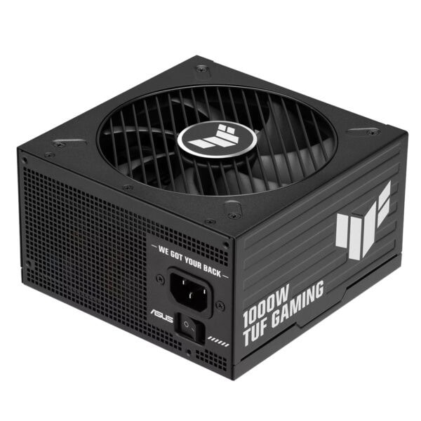 ASUS TUF GAMING 1000P 1000W 80+ Platinum güç kaynağı, yüksek performans ve enerji verimliliği sağlayan dayanıklı bilgisayar bileşeni.