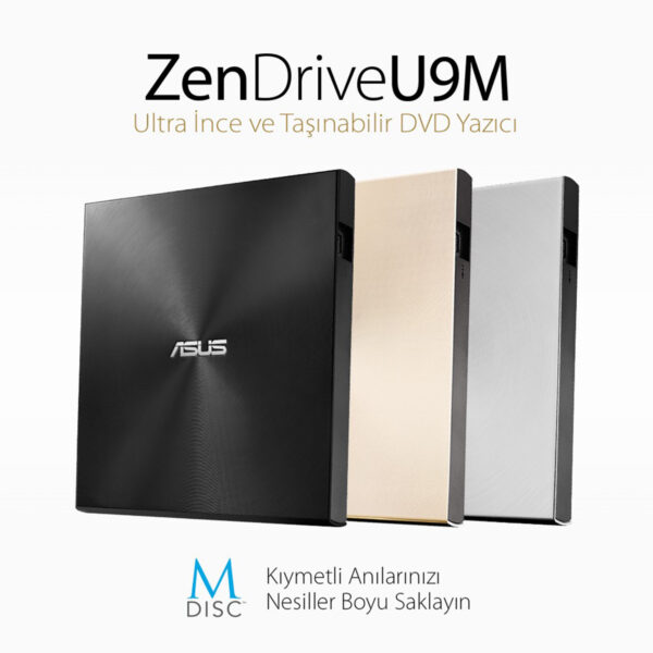 Asus Zendrive U9m Sdrw 08u9m U Black M Disc Destekli Harici Ultra Ince Dvd Yazici 5