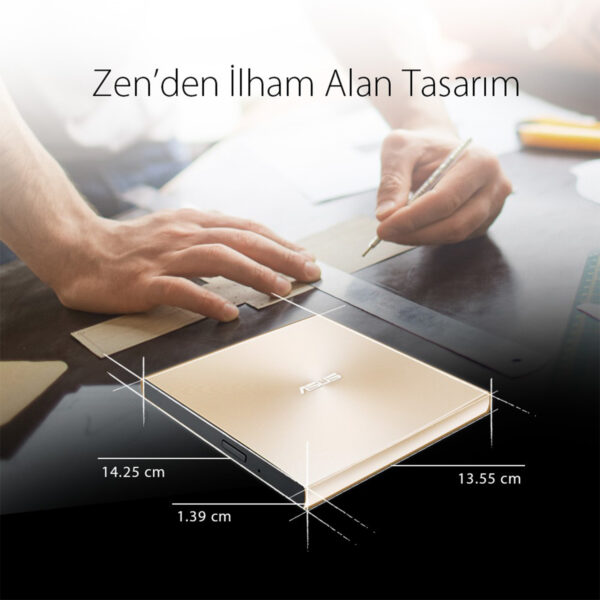 Asus Zendrive U9m Sdrw 08u9m U Gold M Disc Destekli Harici Ultra Ince Dvd Yazici 8